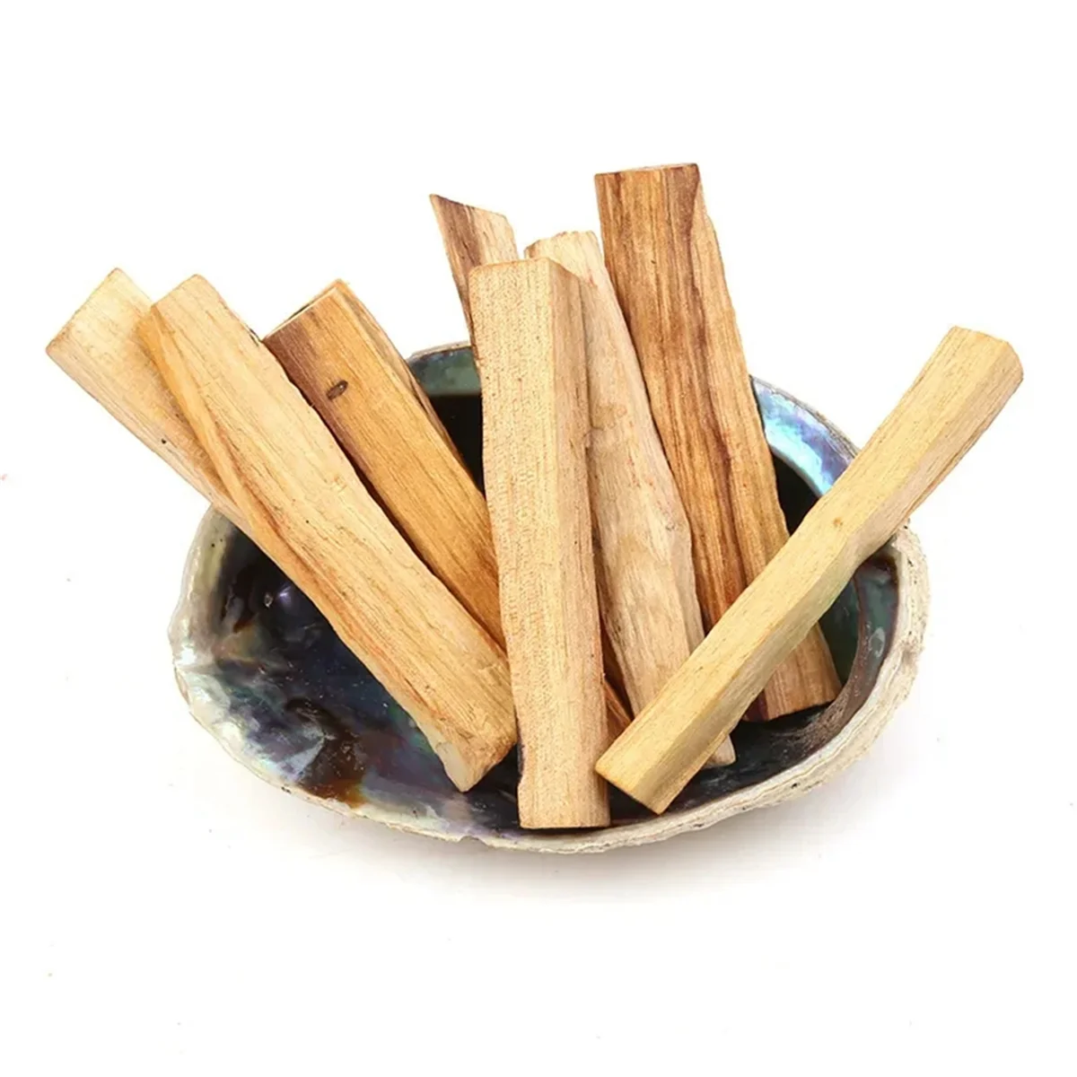 Bâton Palo Santo Naturel pour Purifier, Nettoyer, Guérison, Méditation et Instituts Soulignés, Bâton Unique 2-4.5G, 10Pcs