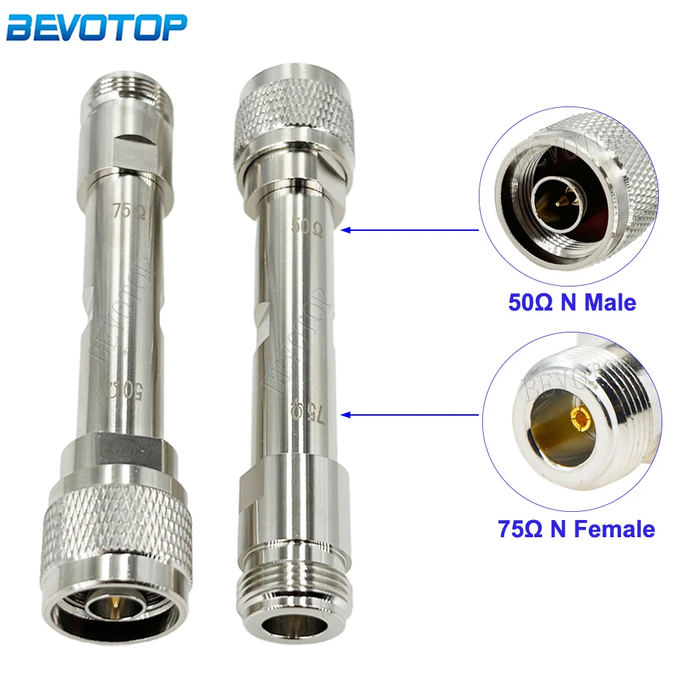 1PCS N Adapter N-J N Male 50 Ohm to N-K N Female 75 Ohm Impedance Converter N Type Network Analyzer Adapters