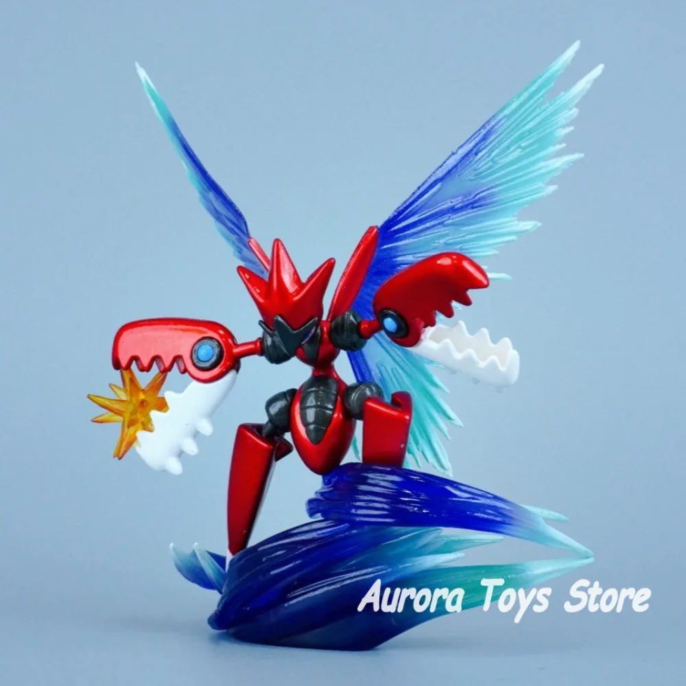 13cm/5.12in anime pokemon figura mega scizor figuras de ação estátua pvc desktop ornamentado coleção modelo brinquedos presentes