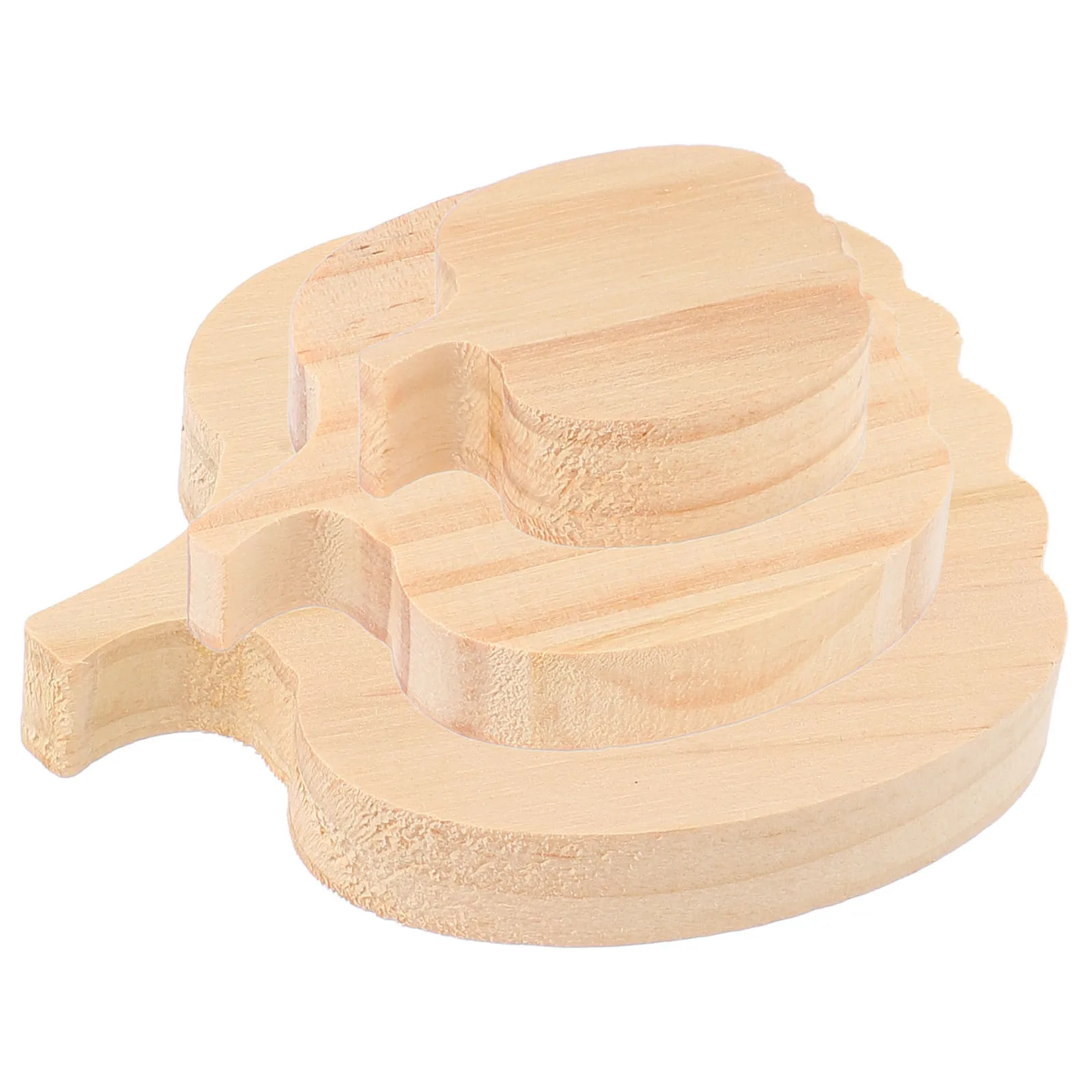 

3pcs Wooden Pumpkin Decoration Cutouts Craft Table Fall Prop Unfinished Block Sign Wood Pumpkins Thanksgiving Decor