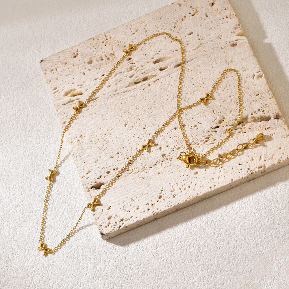 

L37 Adjustable Chain Star Necklace Stainless Steel Gold-Plated for Women Girls Dainty Necklace Daily Wear Minimalist Fashion Jew