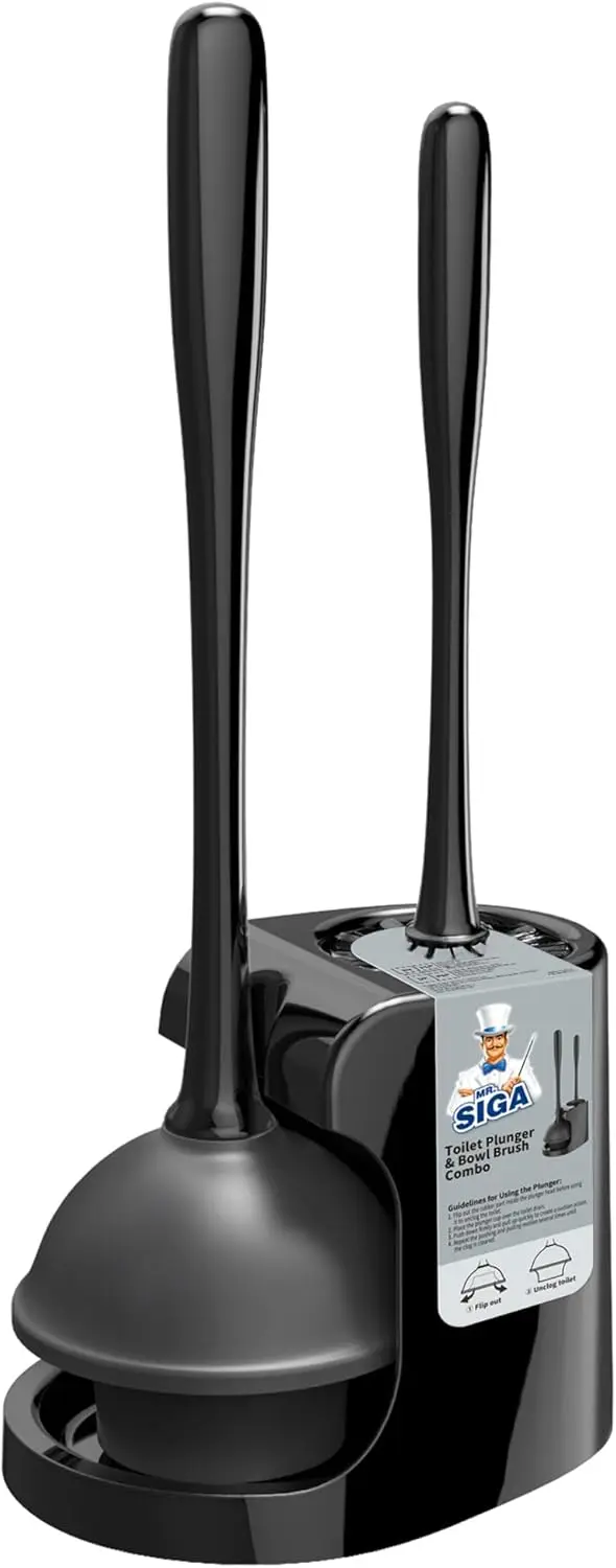 

Набор для чистки унитаза: вантуз и щетка для унитаза, черный, эффективный и компактный дизайн