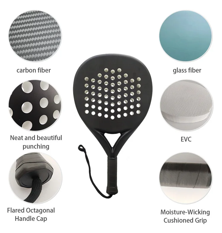 Direct Factory Wholesale OME Advanced Carbon Fiber Padel Rackets High Quality 3K12K18K Top Durable Bats