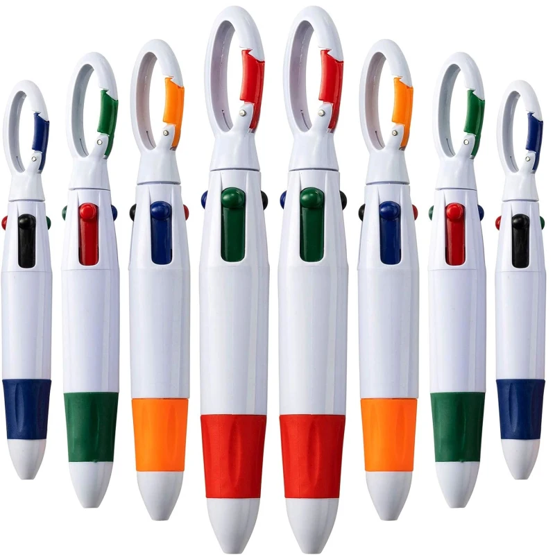 1 шт. мини-выдвижные ручки-челночки, портативные разноцветные шариковые ручки 4-в-1 с брелком для взрослых, медсестер, школы, пеших прогулок 1 шт. мини-выдвижные ручки-челночки, портативные разноцветные шариковые ручки 4-в-1 с брелком для взрослых, медсестер, школы, пеших прогулок
