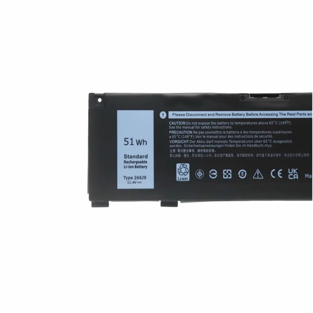 Imagem -03 - Bateria do Portátil de Dell 266j9 Dell g3 15 3590 3500 g5 15 5500 5505 Inspiron 14 5490 M4gwp Pn1vn 11.4v 51wh Novo