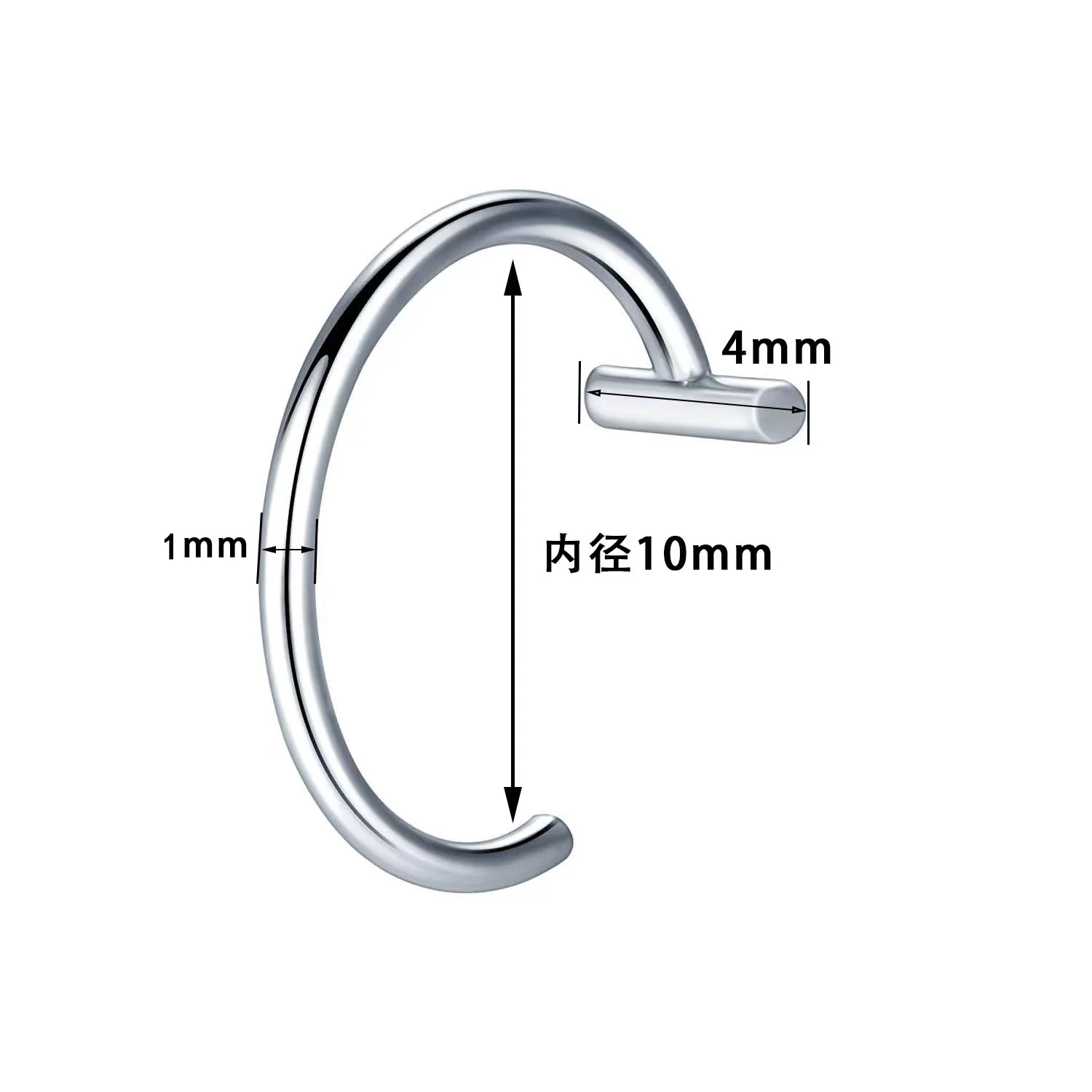 Punk T Shaped Fake  Nose Ring Stainless Steel  Lip Ring Heart Star Clip on Non Body Piercing Hoop Women Men Jewelry
