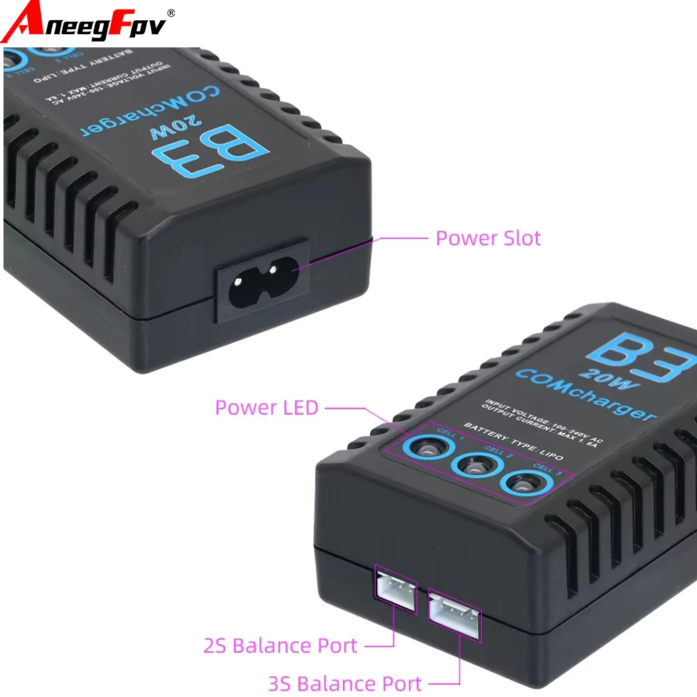 IMAX B3 20 واط 1.6A المدمجة شاحن ميزان البطارية المحمولة ل RC هواية دروبشيب بالجملة ل 2s-3s RC يبو AEG الادسنس #3