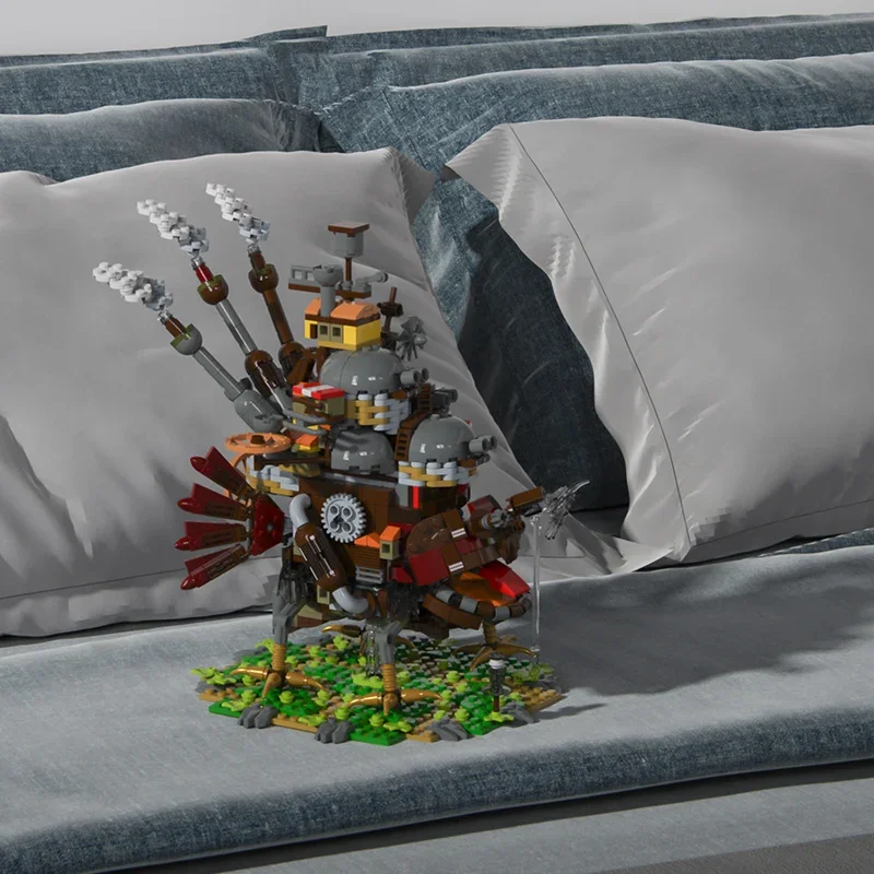 MOC 애니메이션 모바일 성 집 빌딩 블록 Howled-Movinged 클래식 몬스터 벽돌 DIY 장난감 어린이 생일 선물 세트