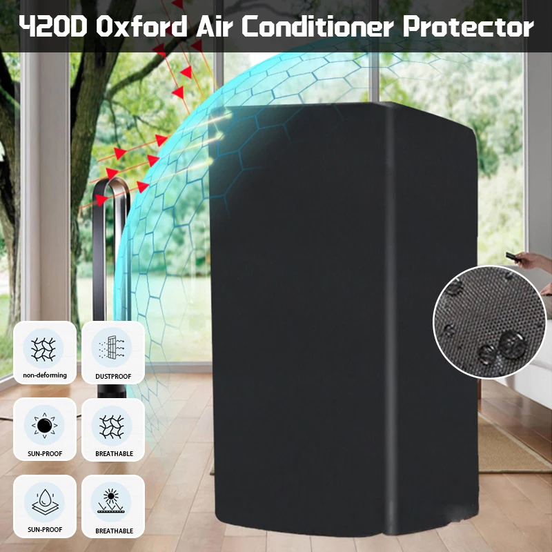 Universal Oxford Fabric Air Conditioner Cover Waterproof & Dustproof Protective Cover for Portable/Window AC Units