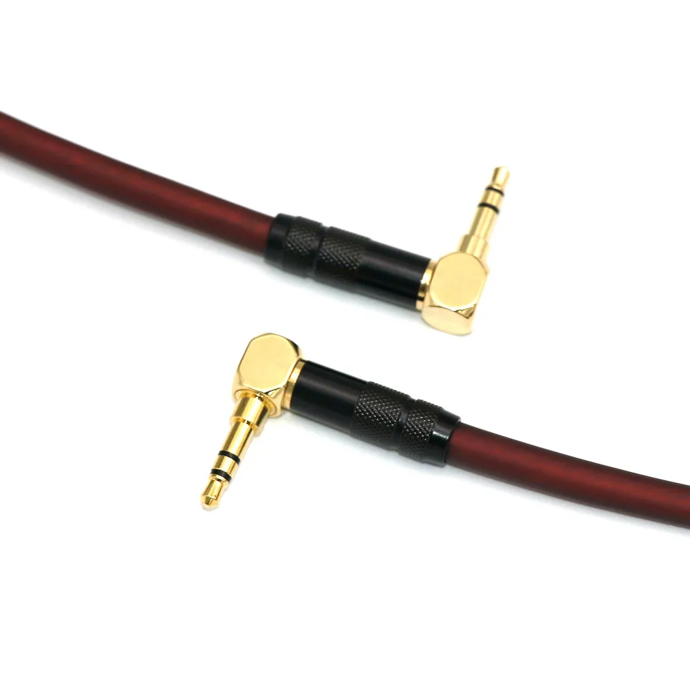 HIFI DIY 3.5mm do 3.5mm słuchawki łączące przewód AUX kabel Audio z męskiego na męskie 3.5mm samochodowy kabel nagrywający z obudowa z włókna