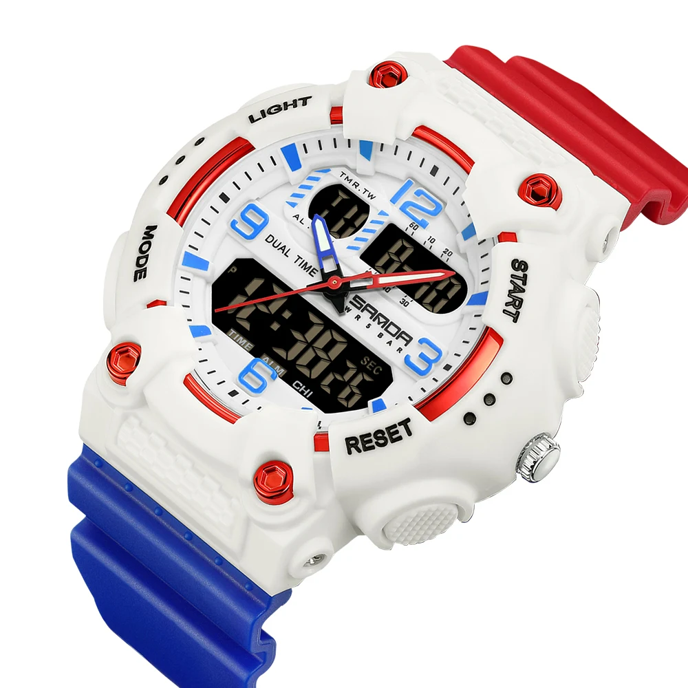 SANDA Men's Fashion Sports Watch - Waterproof, Quartz with Alarm, Date & Stopwatch Functions, Ideal Holiday Gift