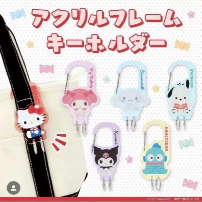 

New Sanrio Keychain Hello Kitty Kuromi Cinnamoroll Melody Cartoon Keychain Bag Accessories Couple Keychains Gifts