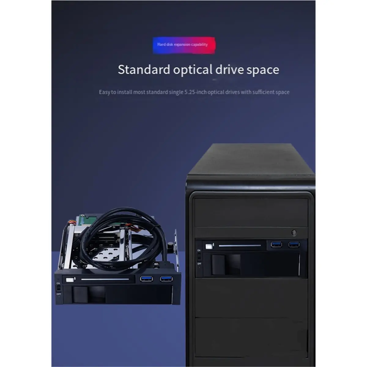[VALUE PACK]Dual Bay 3.5" 2.5" for SATA III Hard Drive HDD & SSD Tray Internal Mobile Rack Enclosure Docking Station,USB 3.0