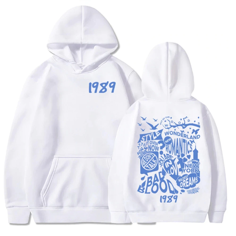 Autumn Taylor 1989 Hoodie 1989 Music Album Sweatshirt Lover Gift Swift Pullover Top Casual Streetwear