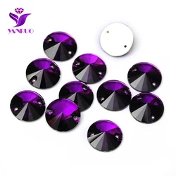 3200 Rivoli Purple Velvet Glass Sew On Rhinestones Top Stones Popular Gymnastics Leotards Dress Clothes DIy Gems Decor