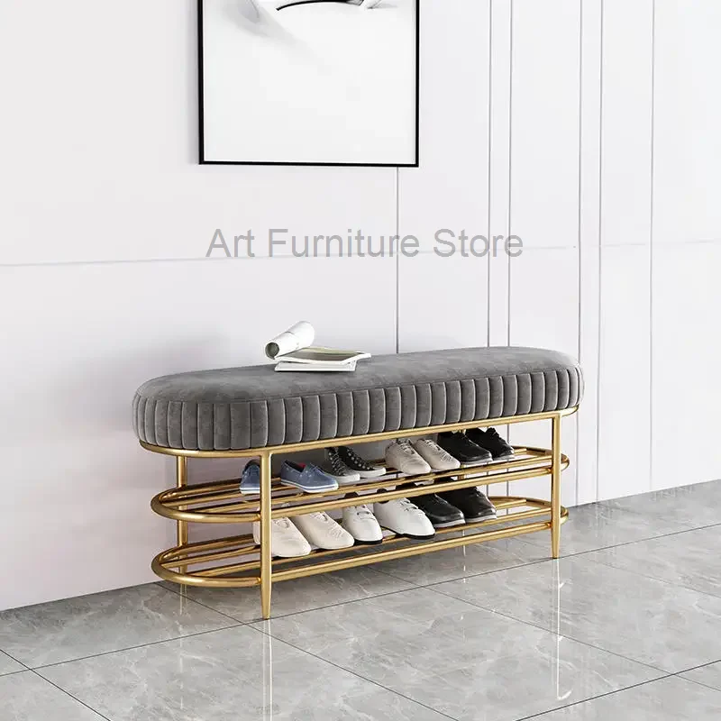 Metal Slippers Shoe Rack Garden Narrow With Seat Entrance Hall Shoe Cabinet Luxury Designer Nordic Archivadores Home Furniture