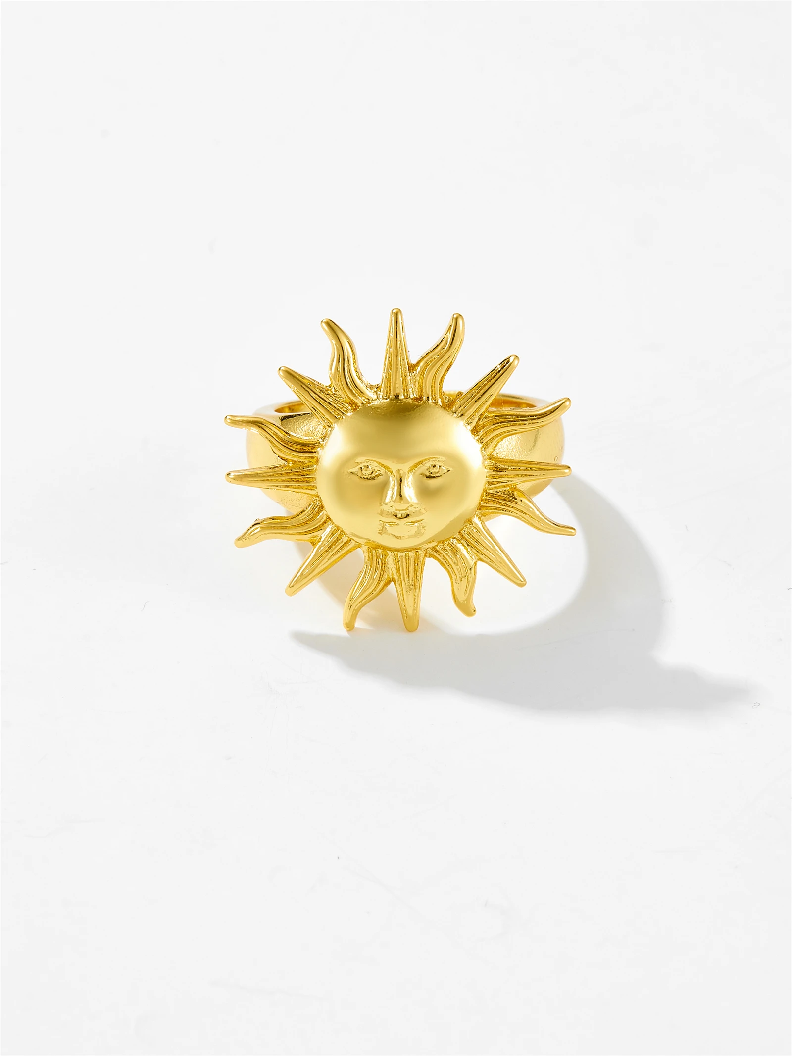 VEWANT riciclabile 925 Sterling Silver Sun Flower Large A R Women Ring Luxury Fine Jewelry 2023 grandi gioielli Punk Rock più spessi