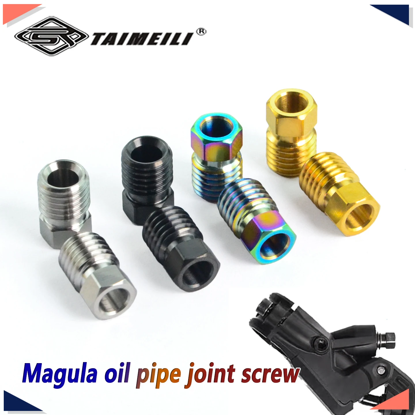 TAIMEILI Titanium alloy oil pipe joint nut Suitable for Magula tubing Modification and replacement 2pcs/4pcs/6pcs/8pcs/10pcs