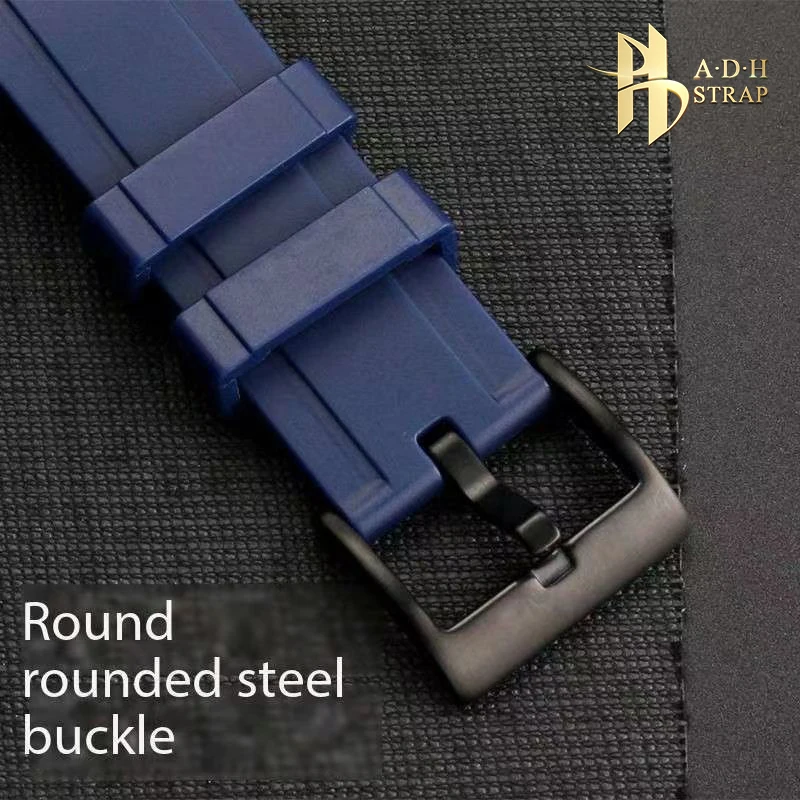 Correa de reloj Universal de goma flúor para Citizen Blue Angel I y II AT8020 JY8078, correa de silicona suave e impermeable