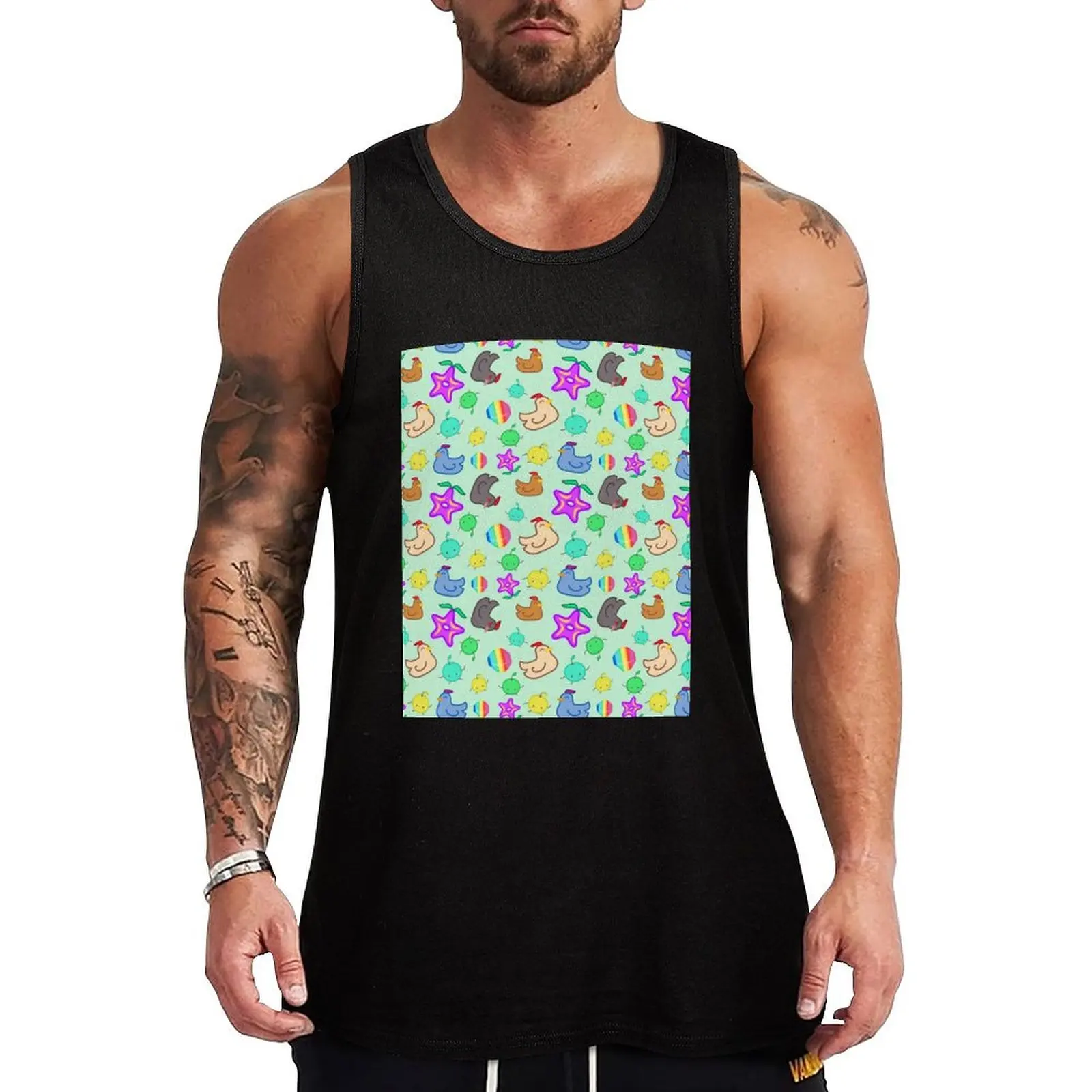 Stardew Valley Happy Time Jumble Tank Top Daily Loose Tank Top Casual Sleeveless Summer Wear