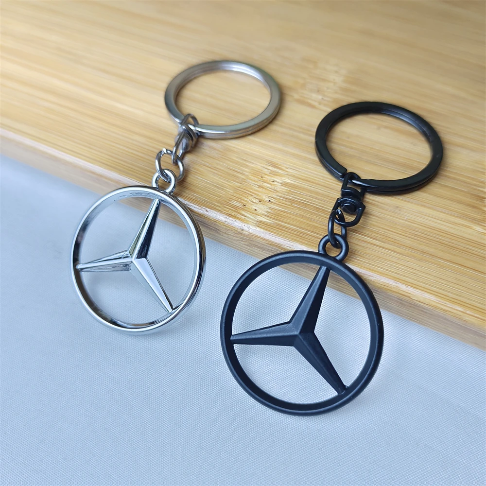 Mercedes Benz Keychain Hollow Keyring for W176 W166 W212 213 Car Logo Key Tag Men Gadgets Accessories Gifts Auto Decorations