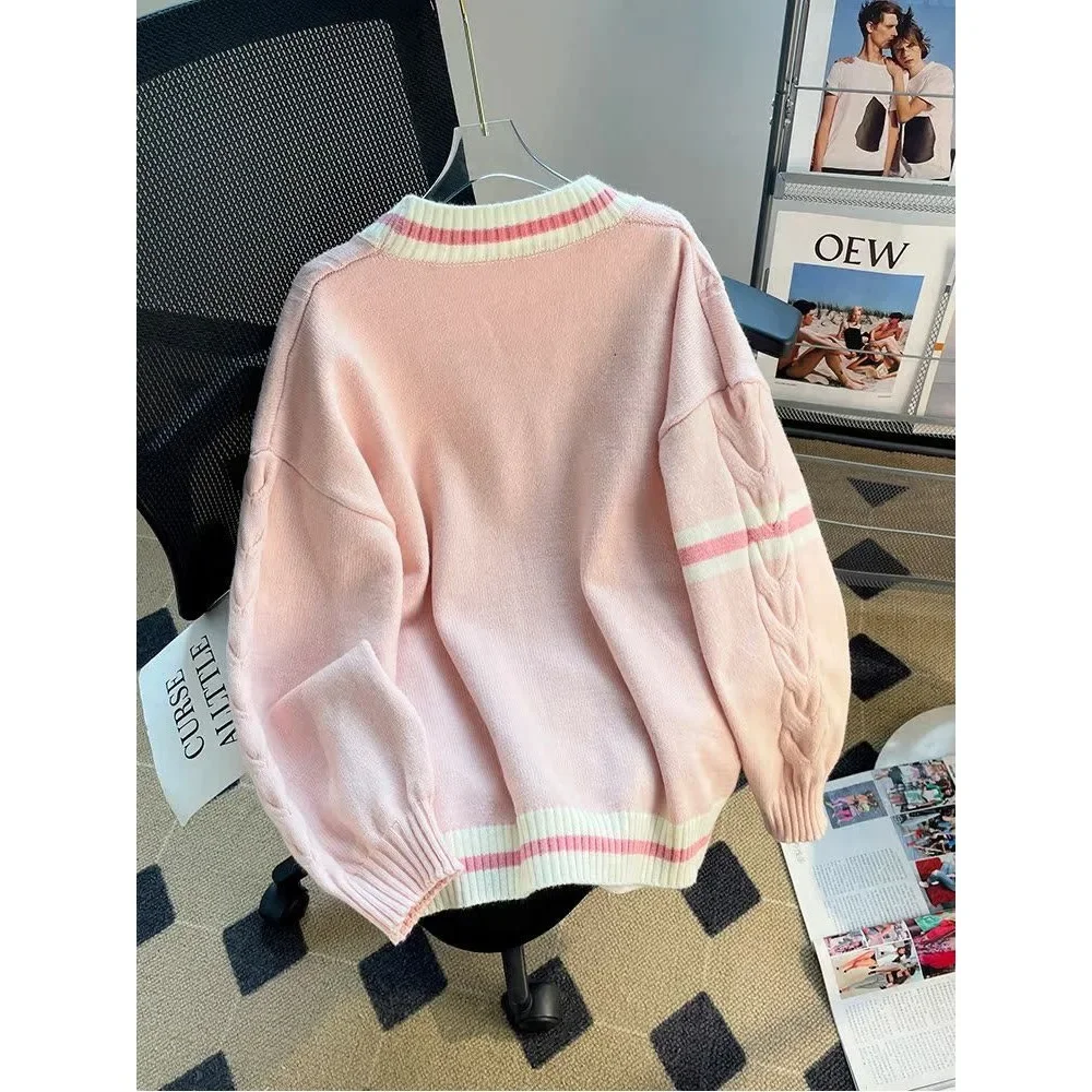 

Anti-Aging Japanese Style Open Cardigan V-neck Sleeveless Loose Women's Knitted Sweater Coat Butterfly Knot Lazy Style