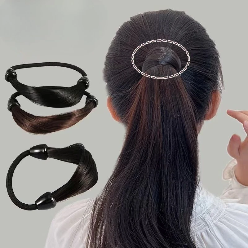 Natural Invisible Hairbands Elastic Ponytail Hairbands Scrunchies Wig Braid Fixed Hairstyle Elastic Extension Ponytail Holder
