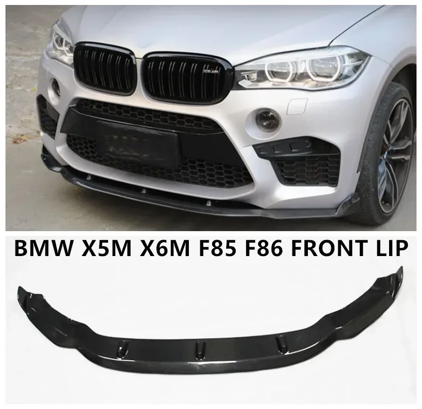 REAL CARBON FIBER Front Bumper Lip Splitters Cup Flaps Cover For BMW X5M X6M F85 F86 2014 2015 2016 2017 2018 2019