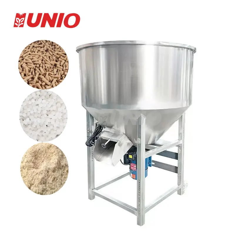 خلاط عمودي أوتوماتيكي عالي الجودة من الفولاذ المقاوم للصدأ ومكونات PLC لتغذية الحيوانات الصغيرة من البلاستيك #1