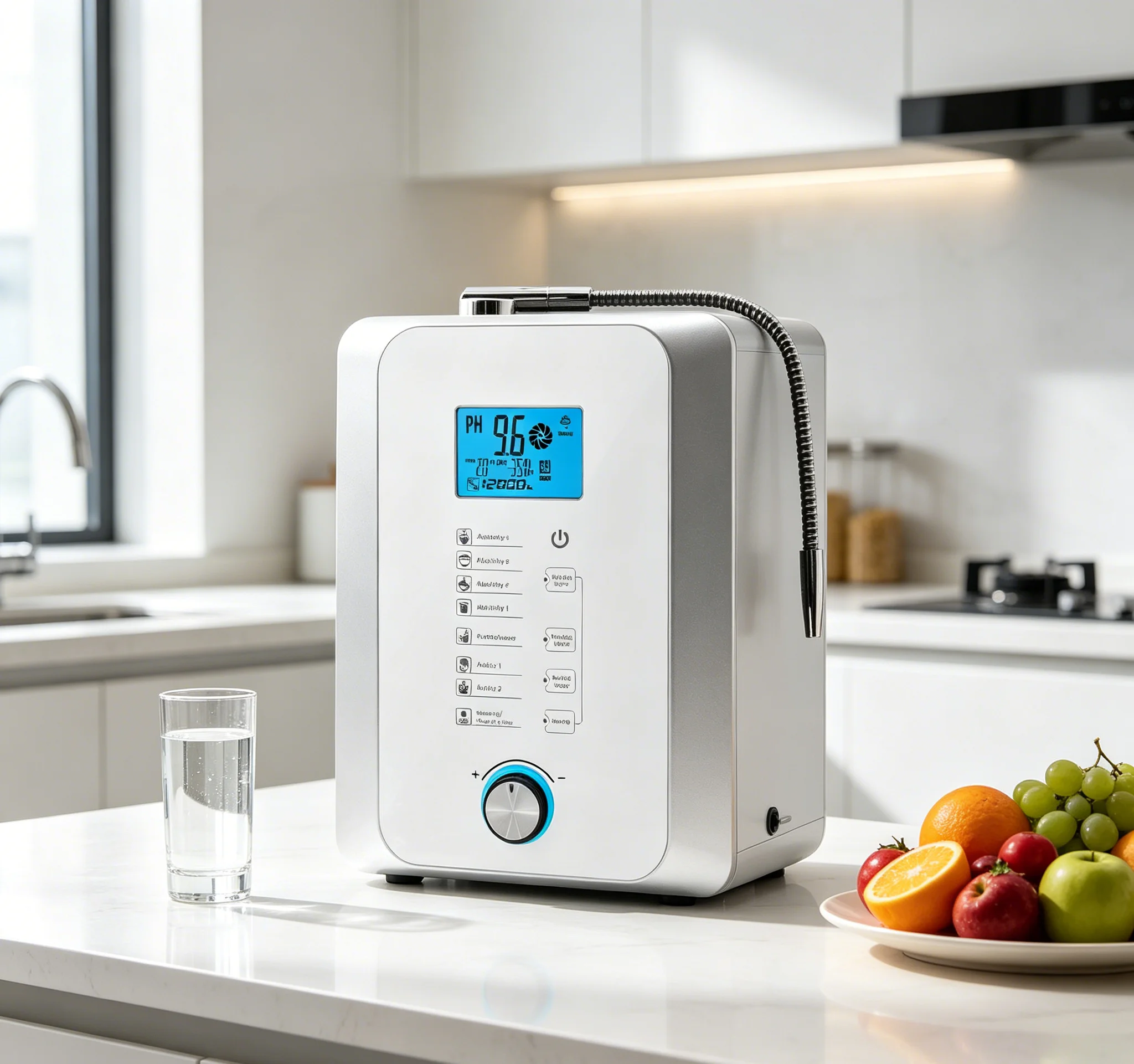 Self-Cleaning Water Ionizer Purifier, Home Alkaline Water Generator with 7 Water Levels, Easy Installation