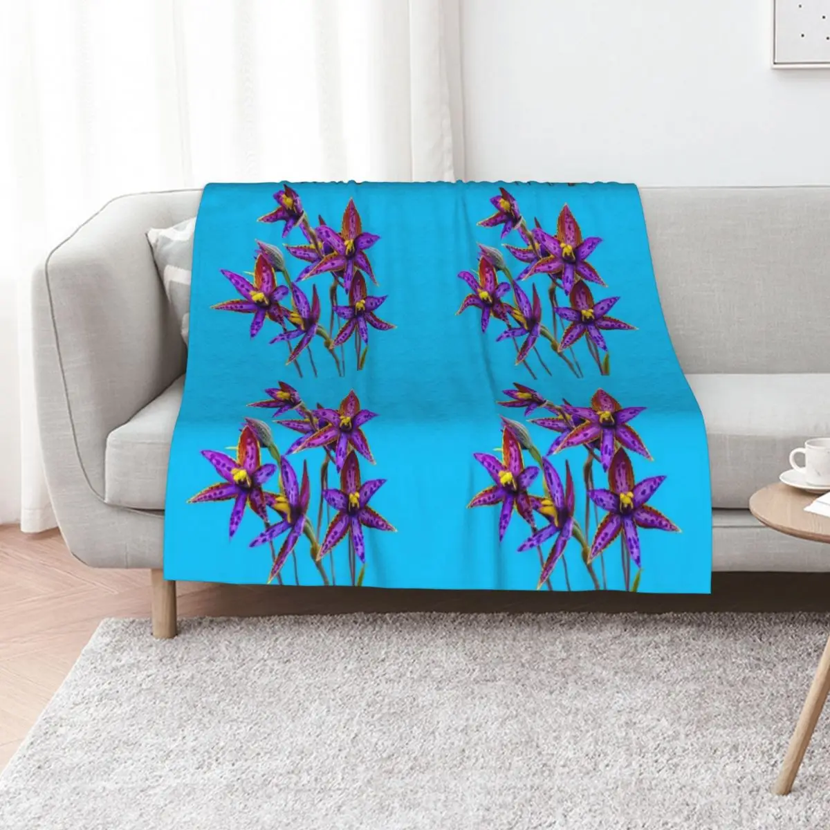 Queen of Sheba boquet Throw Blanket Warm Cozy Throw Blanket for Living Room Couch