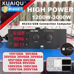 NICE-POWER DC Power Supply Variable 60V 50A,1200W-3000W High Power Benchtop Power Supply Adjustable Switching Voltage Regulator
