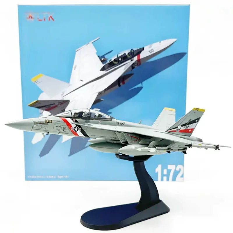 WLTK 1/72 Scale F/A-18F VFA-2 Carrier-Based Fighter Aircraft Die-cast Alloy Aircraft Model Collectible Decorative