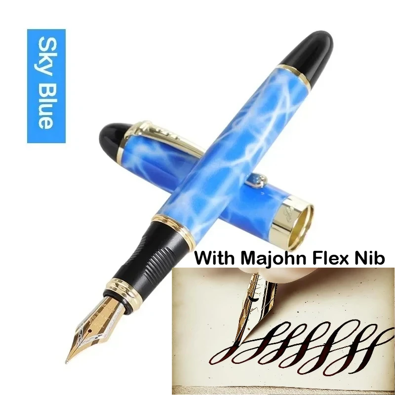 JINHAO X450 Füllfederhalter mit Majohn Flex Nib Kalligraphie-Stift, Metallstifte zum Schreiben, für Schule, Bürobedarf, Schreibwaren – Detail 20