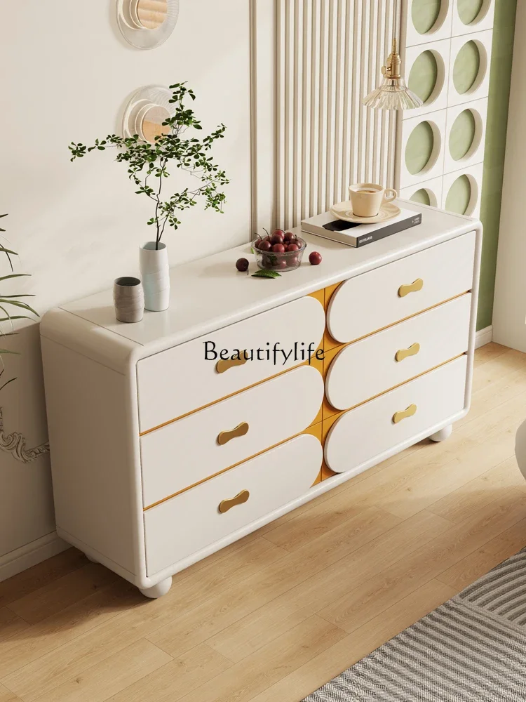 

yj5 Modern Simple Solid Wood Five-Bucket Storage Cabinet Multi-Function Partition Locker