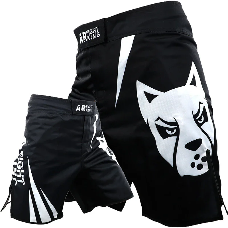 ARFIGHTKING-MMA Muay Thai Short Pants, FIGHT DOG,Boxing Trunks, Sports Team, Fighting Cloth, Kickboxing, Sanda, Martial