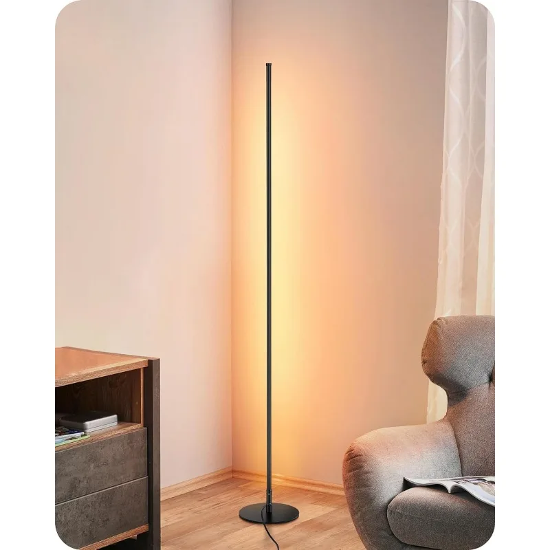 Imagem -05 - Led Corner Floor Lamp com Controle Remoto Minimalista Dimmable Luz pé Lâmpada Alta 575 em