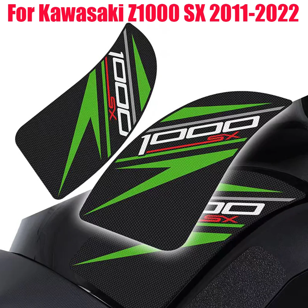 Motocicleta Side Tanque Proteção Pad, antiderrapantes Adesivos para Kawasaki Z1000 SX 2011-2022