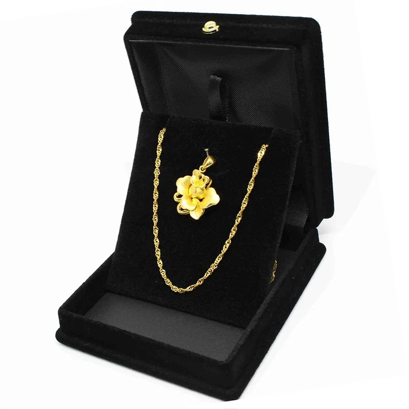 1 x fluwelen ketting ketting sieraden display opbergdoos geschenkdoos houder organisator --- zwart