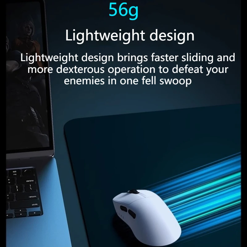 AJAZZ AJ179 Mouse Gaming Nirkabel Tri-Mode Desain Ringan untuk Tangan Sedang dan Kecil Basis Pengisian Daya Daya Tahan Lama Mouse Esports