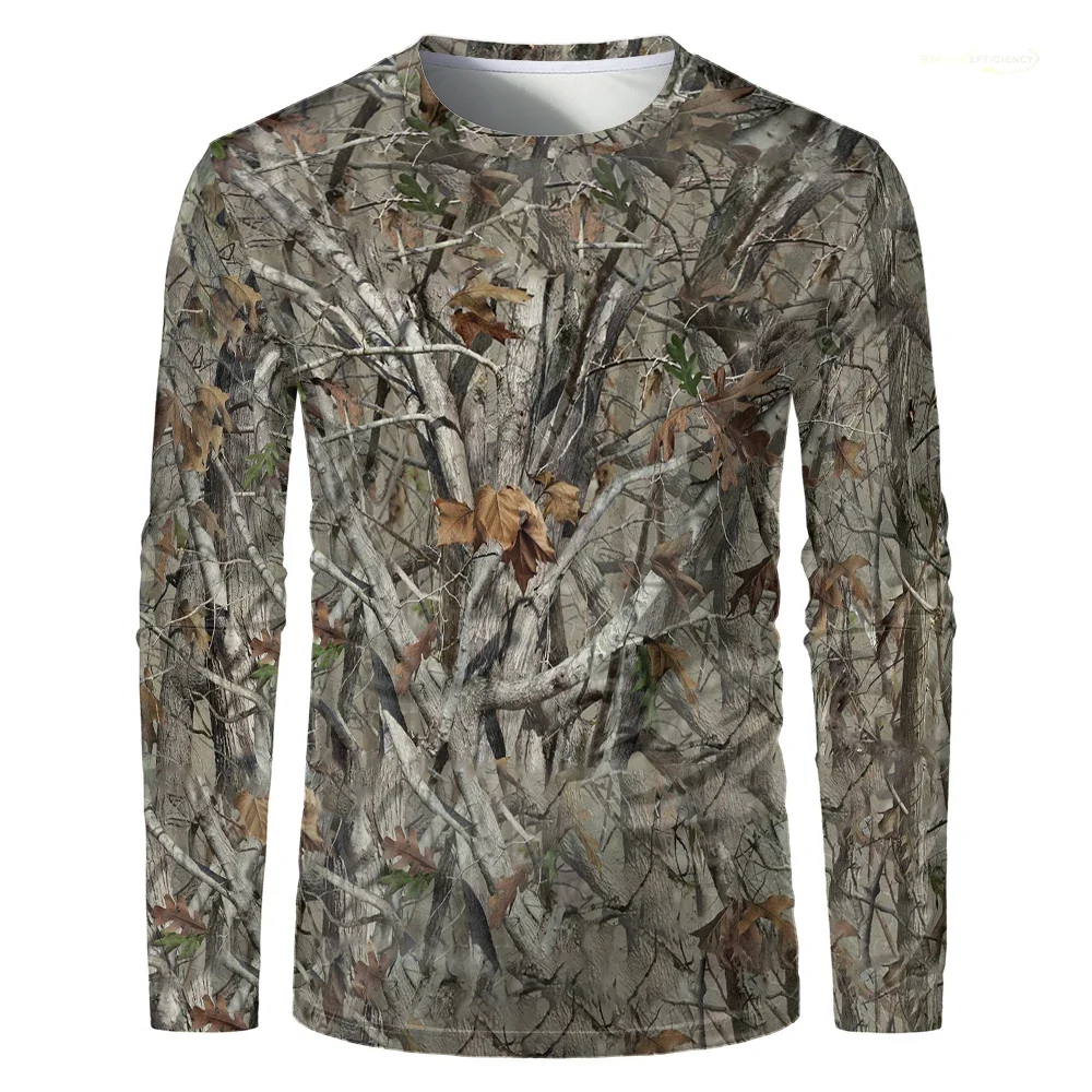 3D Printed Men's Long-sleeved Shirt Men's Camouflage Hunting T-shirt Casual Men's T-shirt Outdoor Camping and Party T-shirt Y2k view 4