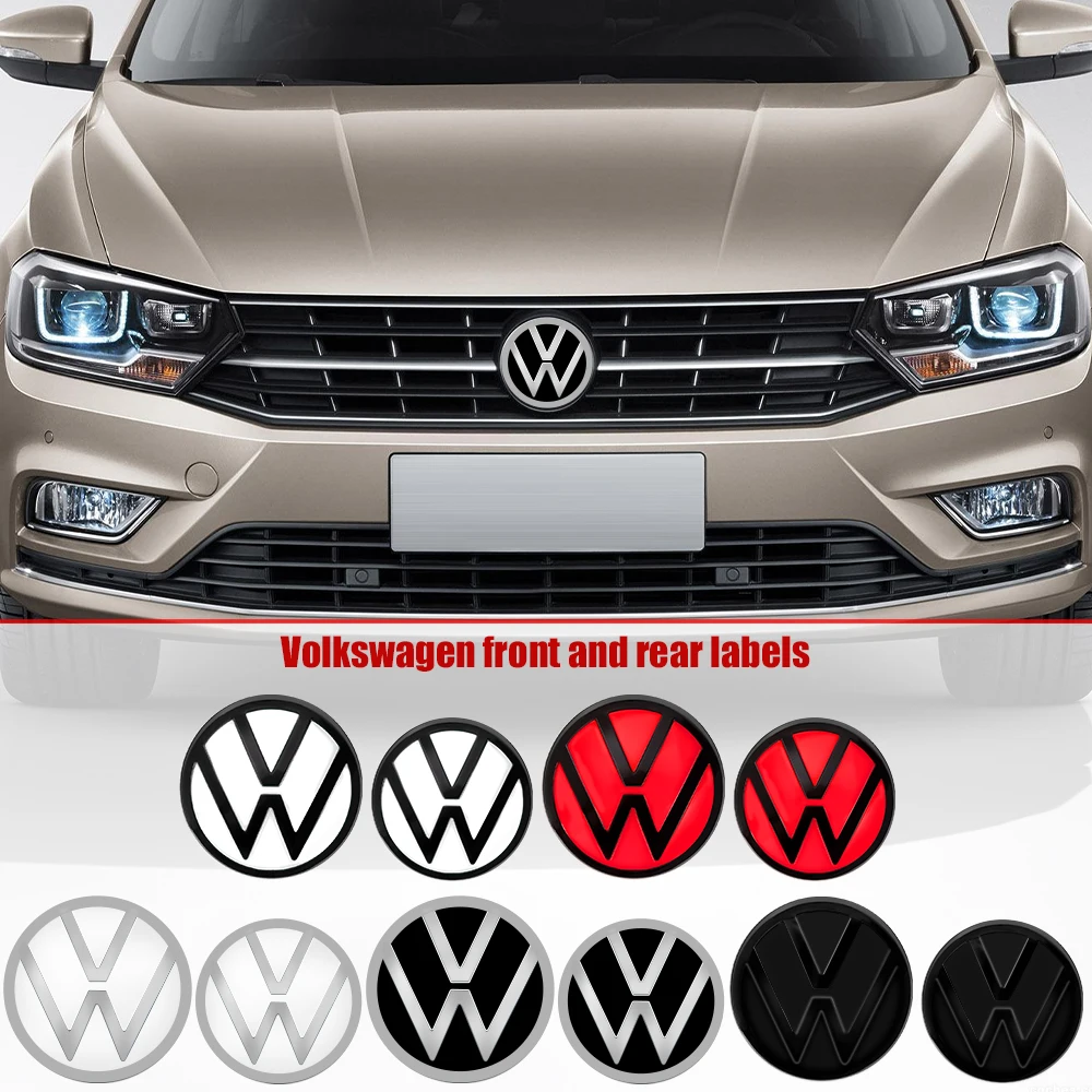 1PC New Car Front Grill Badges Rear Trunk Emblem Lid Covers Logo Stickers For Volkswagen golf mk7 Passat Polo GTI Golf 6 VW-5HO