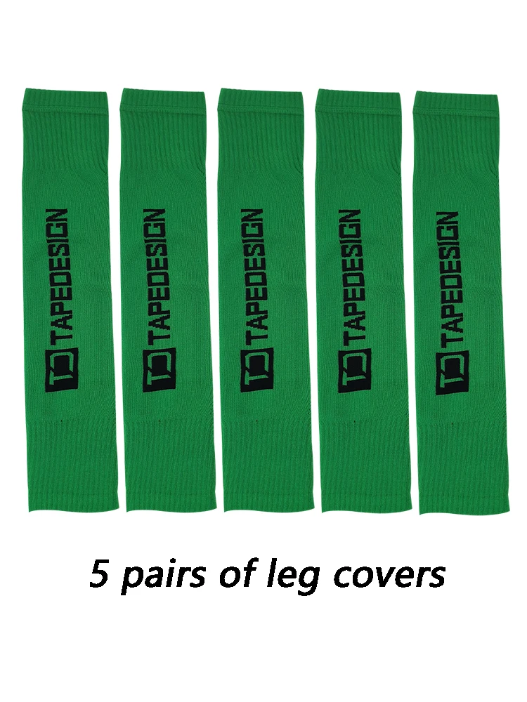 5 Pair Football Leg Socks Sweat Wicking Breathable Sports Knee Pads Double Layer Leggings Sports Outdoor Protective Equipment