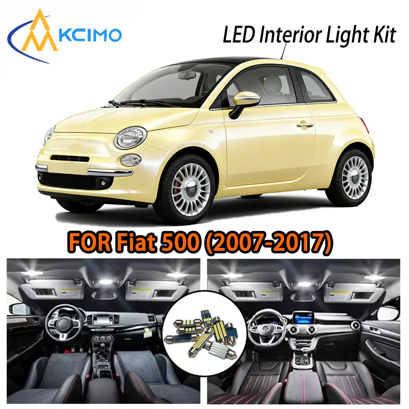 

KCIMO For Fiat 500 2007-2017 Interior LED Lights, Vintage Mini Glow, 2 Options, Solid Quality, Enhance Retro Look