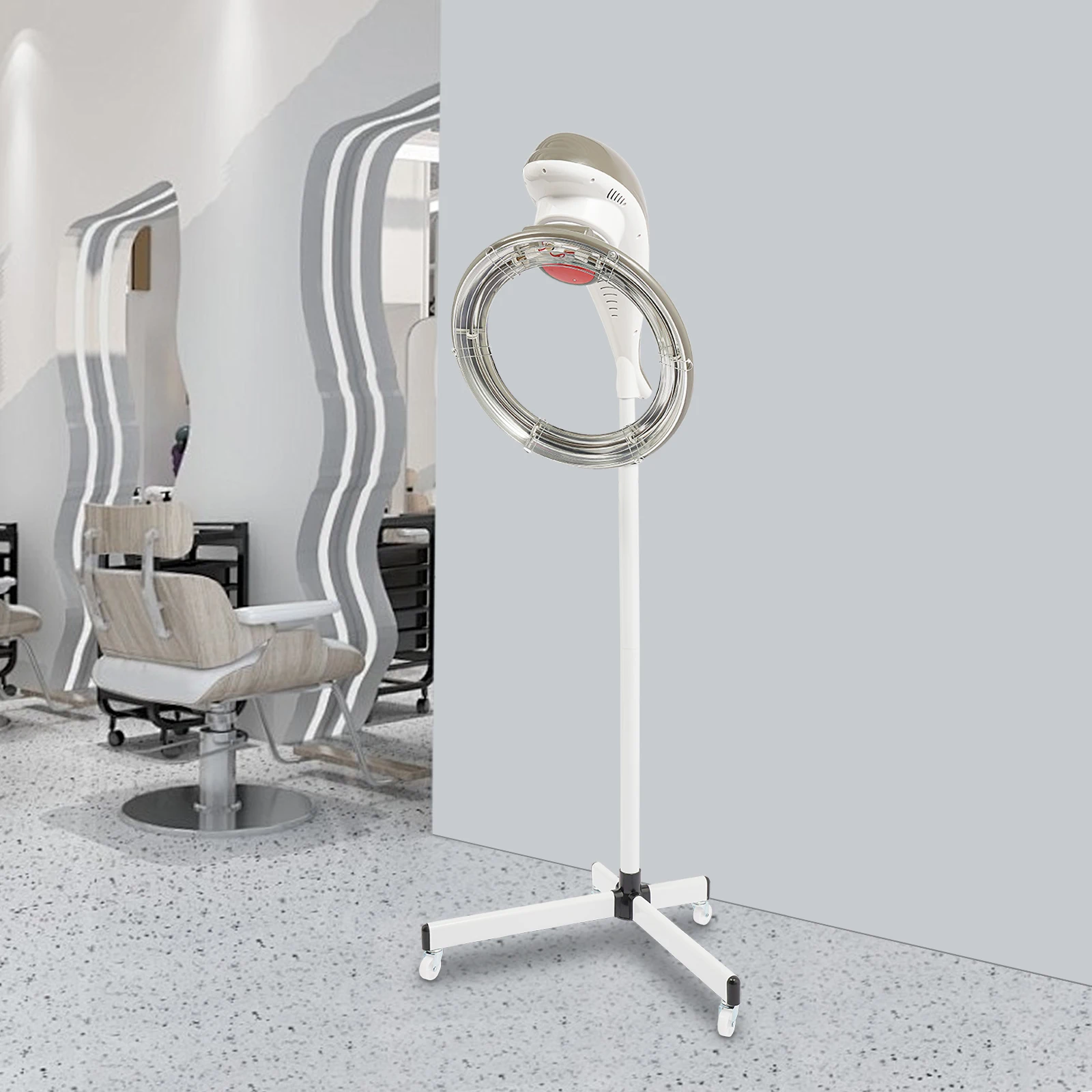 

Professional Orbiting Hair Dryer,110V Hair Color Processor 53.15-65.75" Height Adjustable, W/ Wheels for Salon 3 in 1