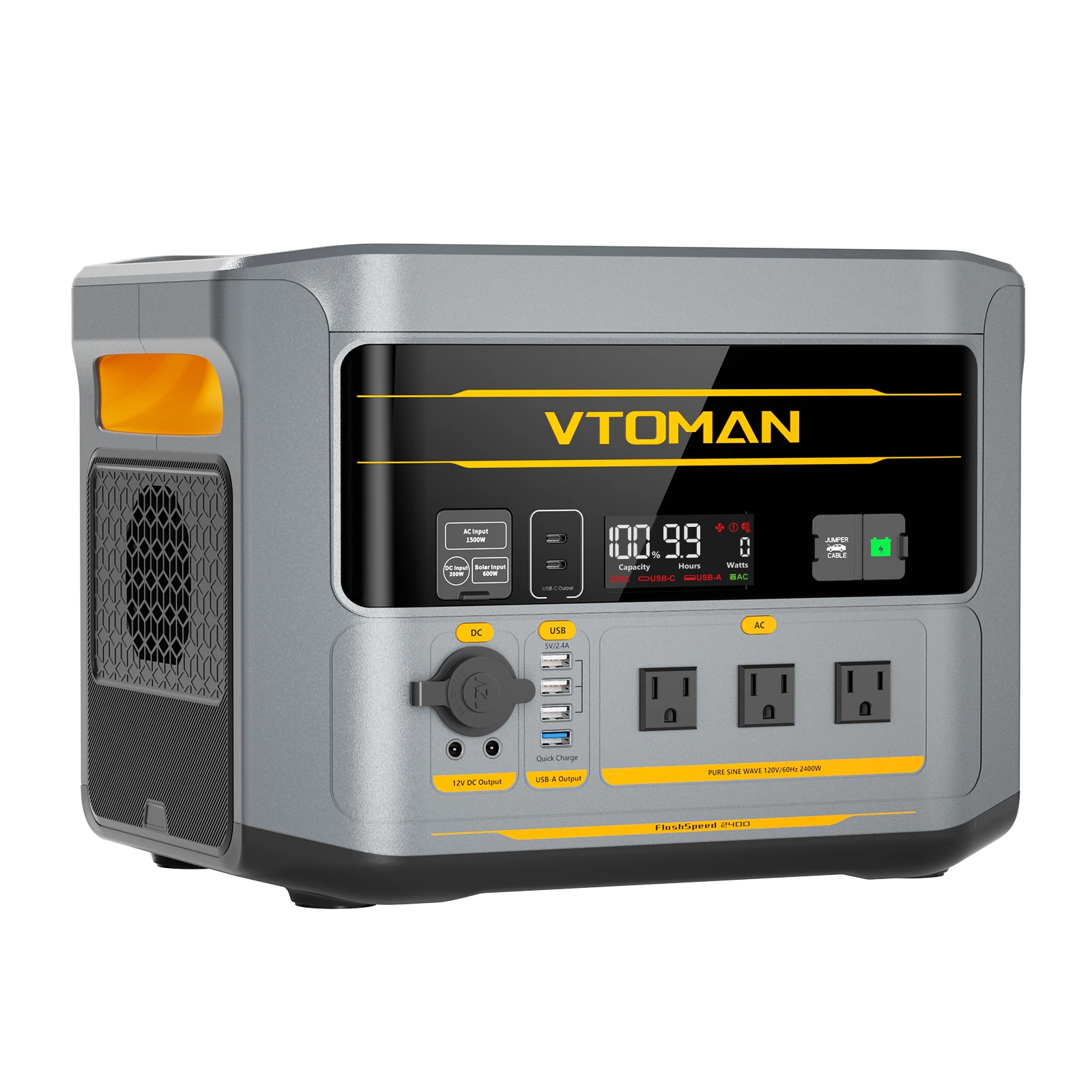 Portable Power Station 600W Ups - VTOMAN FlashSpeed 2400 Stazione di Alimentazione