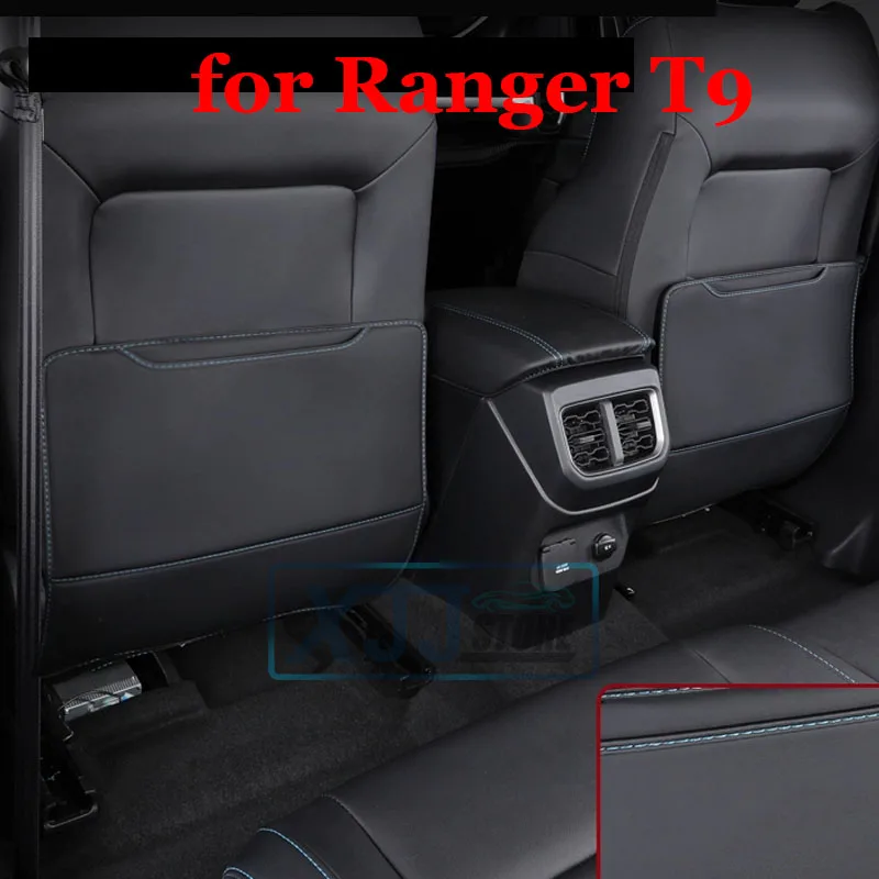 

For Ford Ranger T9 2023 2024 Accessories Car Rear Seat Anti-Kick Protection Mat Back Seat Cover Pad