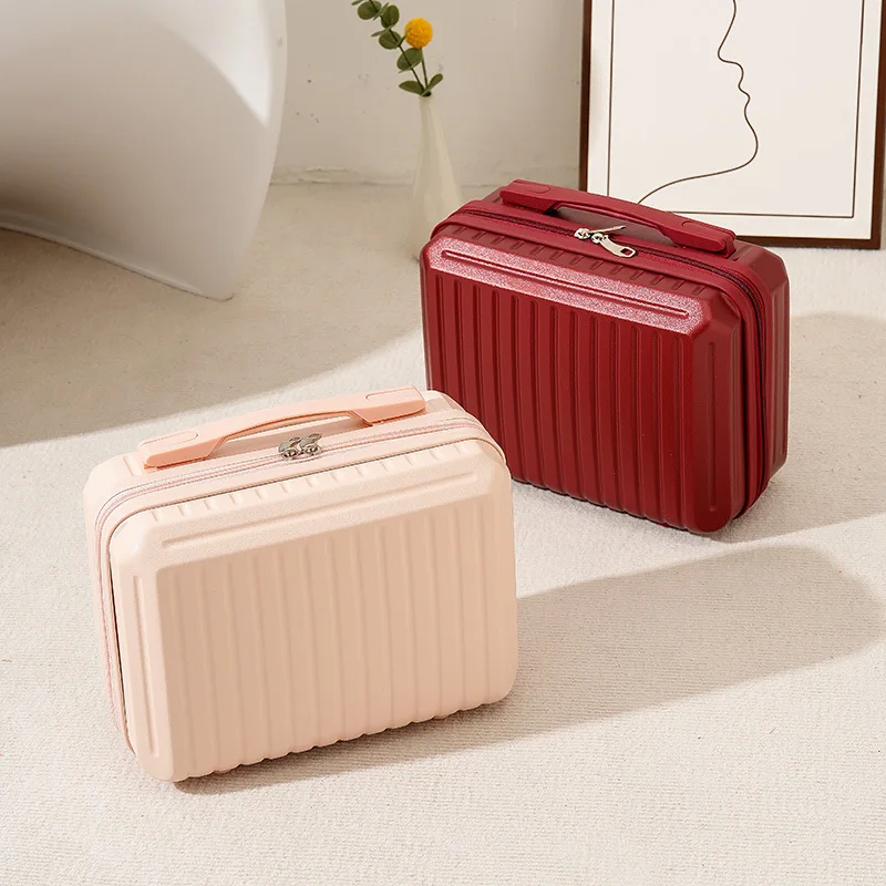 14 Inch Mini ABS Hand Luggage Portable Cosmetic Case Women Travel Makeup Storage Box Cute Student Carry Suitcase