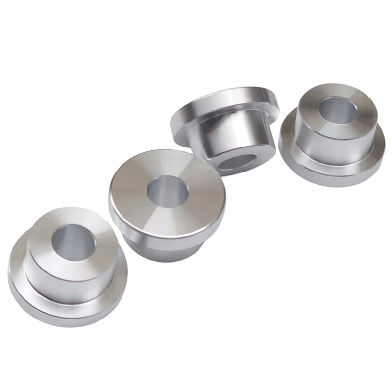 Bild 4: YUNTANMT Chrom CNC Solid Billet Lenker-Riser-Buchsen, kompatibel mit Harley Softail Dyna Sportster 1984–2016