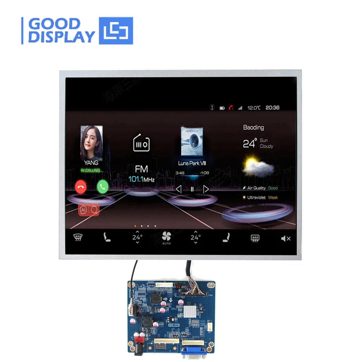 

12.1 inch TFT LCD Display Panel, GDTL121XL-S05+Development Board GDTZ-SW1665VTTV-3V0